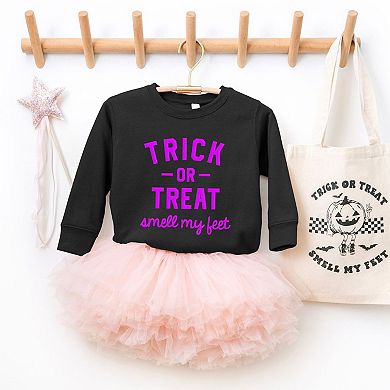 Smell My Feet Raised Print Toddler Graphic Sweatshirt