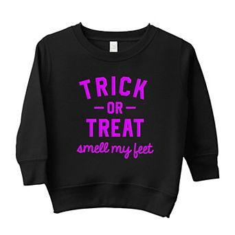 Smell My Feet Raised Print Toddler Graphic Sweatshirt
