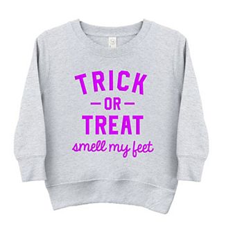 Smell My Feet Raised Print Toddler Graphic Sweatshirt