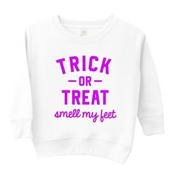 Smell My Feet Raised Print Toddler Graphic Sweatshirt