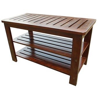 Mahogany Michaela Shoe Bench