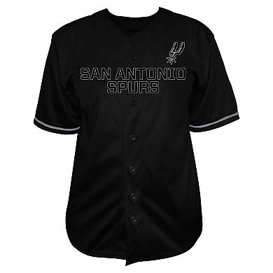 Men's Profile Victor Wembanyama Black San Antonio Spurs Big & Tall Name & Number Button-Up Jersey