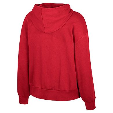 Women's Colosseum Crimson Alabama Crimson Tide Reflection Rhinestone Drawcord Pullover Hoodie