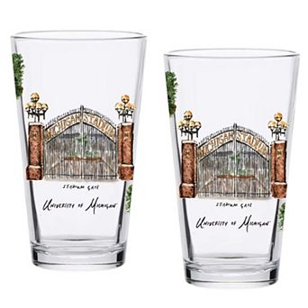 Michigan Wolverines 2-Pack 16oz. Laura Wilcox University Pint Set