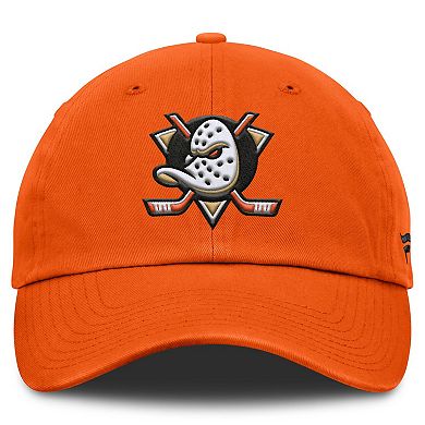 Men's Fanatics Orange Anaheim Ducks Core Primary Logo Adjustable Hat