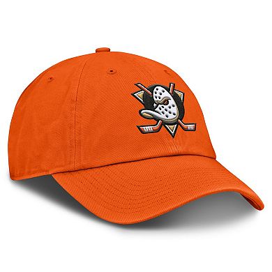 Men's Fanatics Orange Anaheim Ducks Core Primary Logo Adjustable Hat