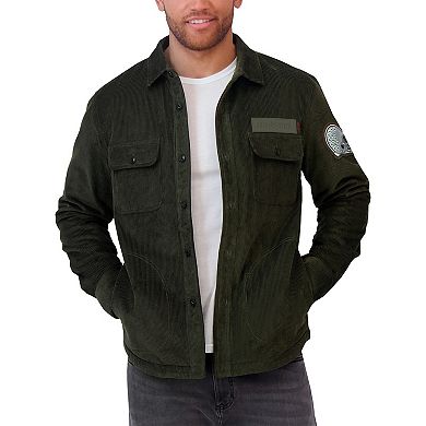 Men's Darius Rucker Collection by Fanatics Olive Ohio State Buckeyes Corduroy Full-Button Shacket