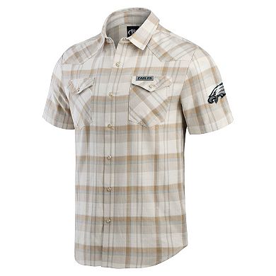 Men's Darius Rucker Collection by Fanatics Gray Philadelphia Eagles Plaid Full-Snap Shirt