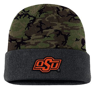 Men's Nike Camo Oklahoma State Cowboys Military Appreciation Cuffed Knit Hat