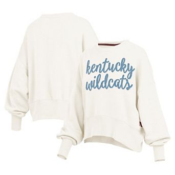 Women's Pressbox Cream Kentucky Wildcats Chelsea Oversized Pullover Sweatshirt