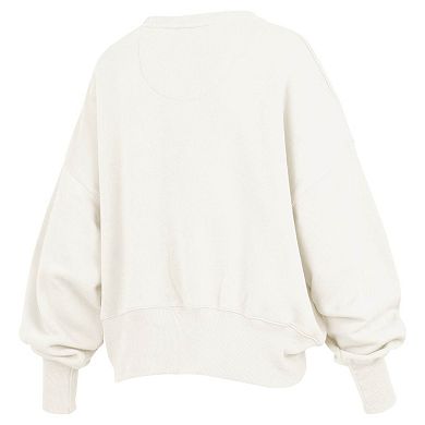 Women's Pressbox Cream Kentucky Wildcats Chelsea Oversized Pullover Sweatshirt