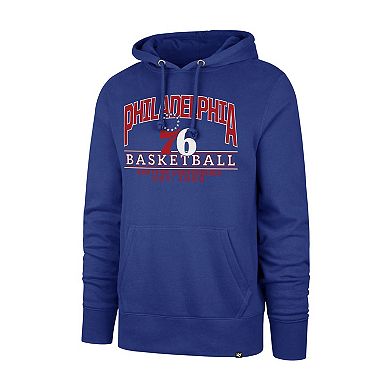 Unisex '47 Royal Philadelphia 76ers Good Call Headline Pullover Hoodie