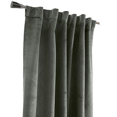 Seren Room Darkening Window Treatment Dual Header Curtain Panel For Bedroom Livingroom