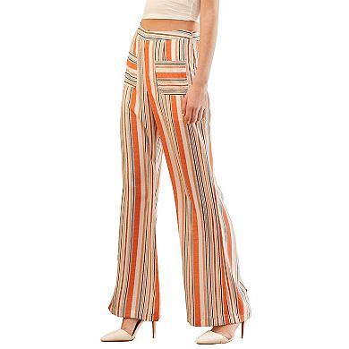Womens Multi Stripe High-waisted Palazzo