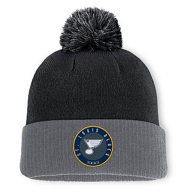 Men's Fanatics Black St. Louis Blues Cuffed Knit Hat with Pom