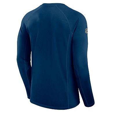 Men's Fanatics Navy Seattle Kraken Authentic Pro Rink Tech Long Sleeve T-Shirt