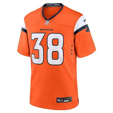 Men's Nike Jaleel McLaughlin Orange Denver Broncos Team Game Jersey