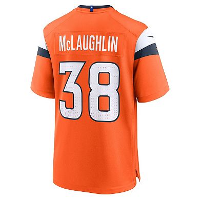 Men's Nike Jaleel McLaughlin Orange Denver Broncos Team Game Jersey
