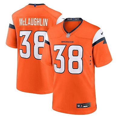 Men's Nike Jaleel McLaughlin Orange Denver Broncos Team Game Jersey