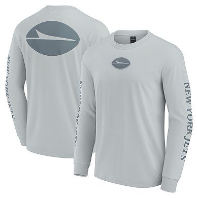 Unisex Fanatics Gray New York Jets Elements Strive Long Sleeve T-Shirt