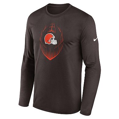 Men's Nike Brown Cleveland Browns Legend Icon Long Sleeve T-Shirt