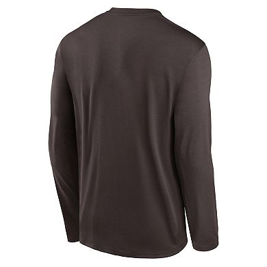 Men's Nike Brown Cleveland Browns Legend Icon Long Sleeve T-Shirt