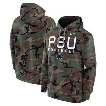 Men's Nike Camo Penn State Nittany Lions 2024 Military Appreciation Club Fleece Pullover Hoodie