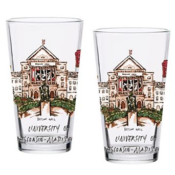 Wisconsin Badgers 2-Pack 16oz. Laura Wilcox University Pint Set