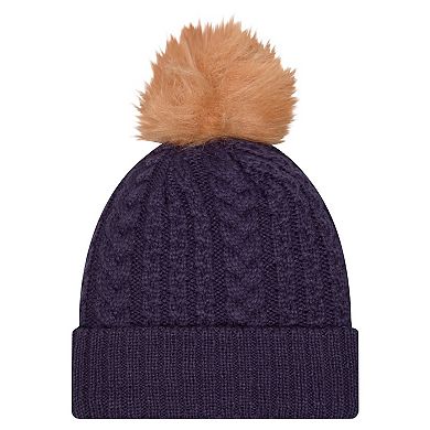 Women's New Era Navy Arizona Wildcats Luxury Cuffed Knit Hat with Pom