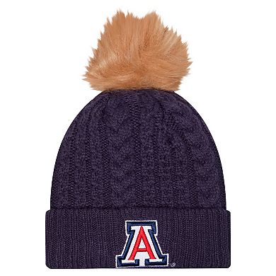 Women's New Era Navy Arizona Wildcats Luxury Cuffed Knit Hat with Pom