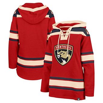 Women's '47 Red Florida Panthers Superior Lacer Pullover Hoodie