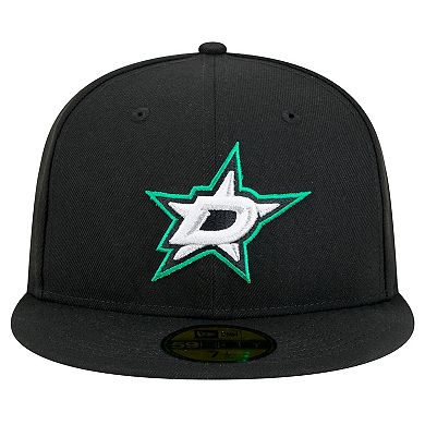 Men's New Era Black Dallas Stars Core 59FIFTY Fitted Hat
