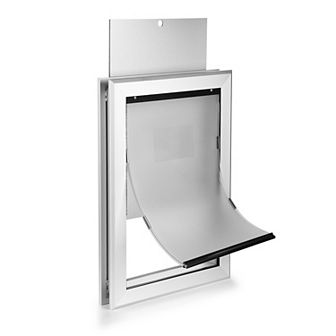 Pet Dogs Large Metal Magnetic Locking Single-flap Door