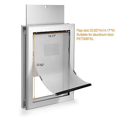 Pet Dogs Large Metal Magnetic Locking Single-flap Door