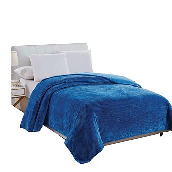 Micro Plush Popcorn Solid Blanket with Ultra-Soft Textured Comfort
