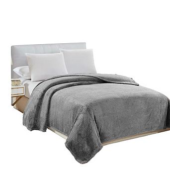 Micro Plush Popcorn Solid Blanket with Ultra-Soft Textured Comfort