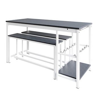 Contemporary 3 pc Metal Dining Set