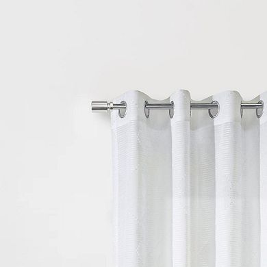 Diamante Sheer Grommet Exclusive Embroidered Diamond Pattern Curtain Panel