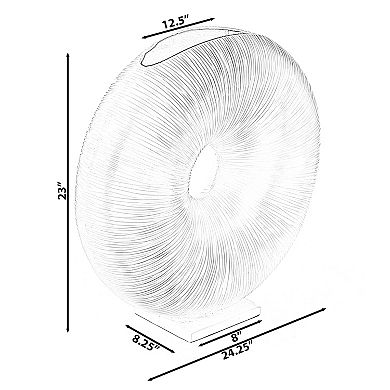 Modern Round Flat Doughnut Hole Vase