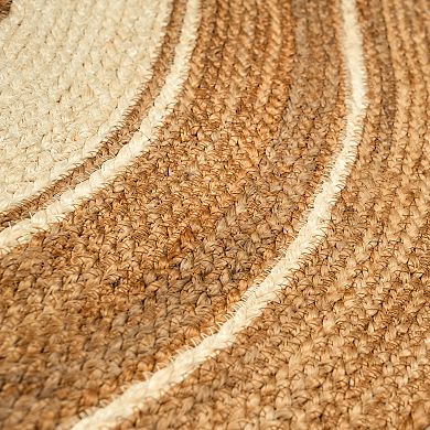Hand Woven Oval Natural Jute Rug