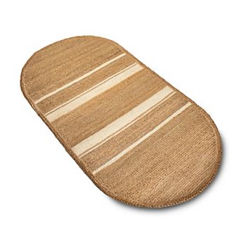 Hand Woven Oval Jute Doormat