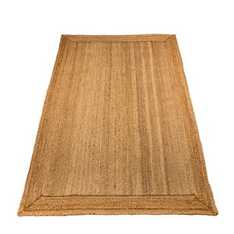 Natural Plain Hand Woven Reversible Jute Rug