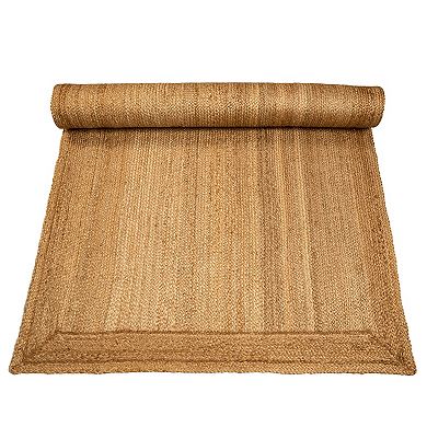 Natural Plain Hand Woven Reversible Jute Rug