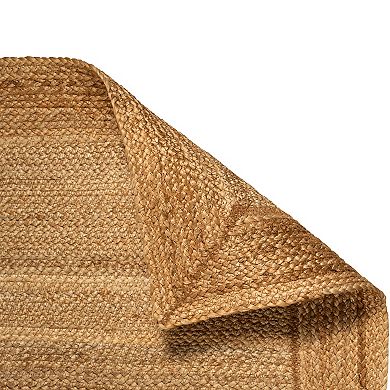 Natural Plain Hand Woven Reversible Jute Rug