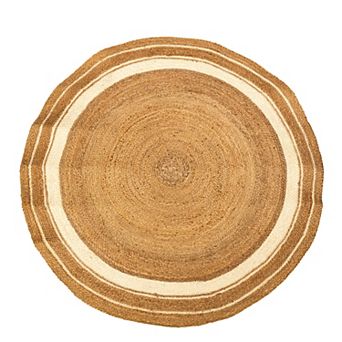 Round Braided Dichromic Boho Jute Mat