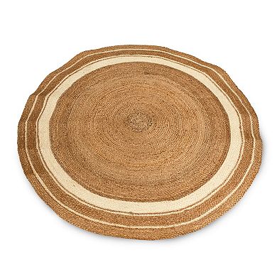 Round Braided Dichromic Boho Jute Mat