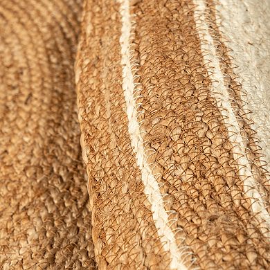 Round Braided Dichromic Boho Jute Mat