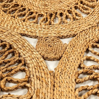 Handwoven Hexagonal Braided Jute Mat