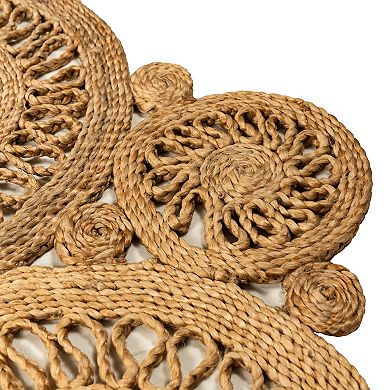 Handwoven Hexagonal Braided Jute Mat