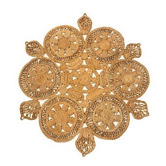 Handwoven Braided Hexagonal Jute Mat